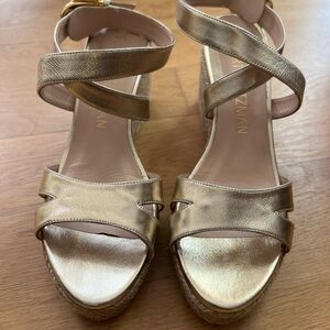 Stuart Weitzman Gold Women's Sandals Zuzu 8.5
